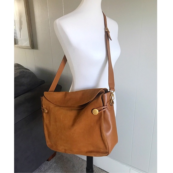 Gucci Handbags - Vintage Gucci Suede messenger Bag